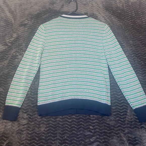 J.Crew  Striped Cardigan Sweater W/ Bow Detail cotton blend ,womens size Small - Picture 6 of 8